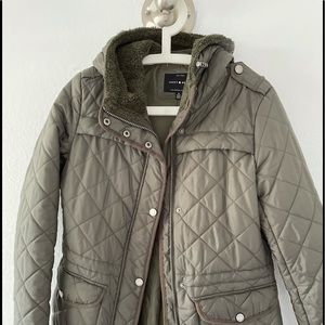Lucky Brand Olive green Jacket with hoodie